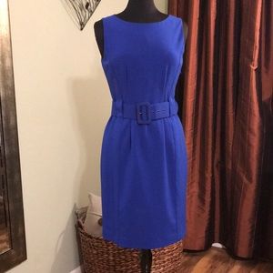 Calvin Klein Belted Sheath Dress, Sz 8